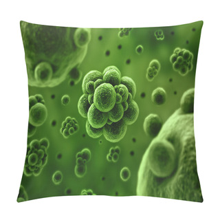 Personality  Bacteria Spheres 3d Illustration Pillow Covers
