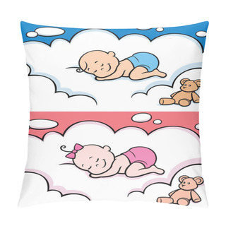 Personality  Sleeping Baby In Diaper Pillow Covers