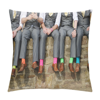Personality  Colorful Socks Of Groomsmen Pillow Covers