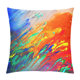 Personality  Colorful Abstract Acrylic Painting Pillow Covers