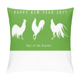 Personality  Year Of The Rooster New Year Card Pillow Covers