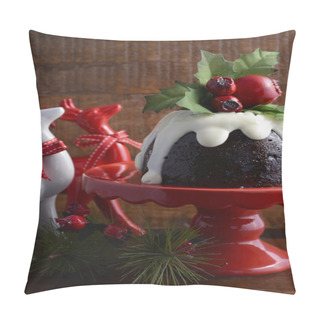 Personality  Traditional Christmas Plum Pudding Pillow Covers