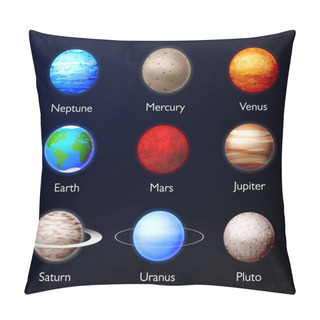 Personality  Planets Of Solar System Pillow Covers