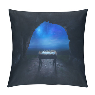 Personality  Manger In Cave Pillow Covers