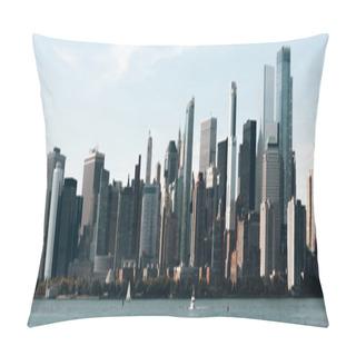 Personality  Cityscape With Contemporary Skyscrapers And Hudson River In New York City, Banner Pillow Covers