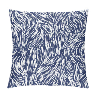 Personality  Indigo Cyanotype Dyed Effect Worn Navy Pattern Pillow Covers