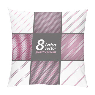 Personality  A Set Of 8 Classical Feminine Striped Patterns. Pillow Covers
