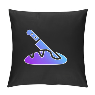 Personality  Bread Blue Gradient Vector Icon Pillow Covers