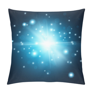 Personality  Blue Abstract Background. Vector Illustration Pillow Covers