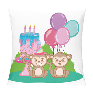 Personality  Birthday Animals Party Pillow Covers
