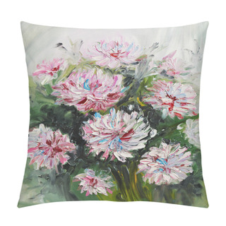 Personality  Oil Painting Bouquet Of Peony Flowers Pillow Covers