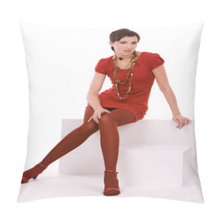 Personality  Lady In Red I Pillow Covers