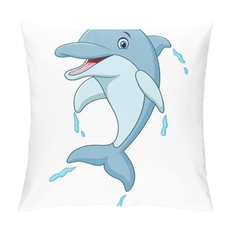 Personality  Cartoon Dolphin Jumping Pillow Covers