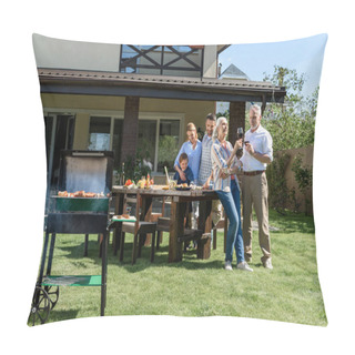 Personality  Family Spend Time Together At Barbecue  Pillow Covers