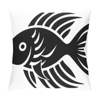 Personality  Fish - Minimalist And Simple Silhouette - Vector Illustration Pillow Covers