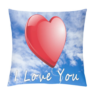 Personality  I Love You Red Heart Pillow Covers
