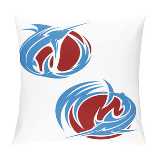 Personality  Marlin Fish Mascots Pillow Covers