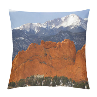 Personality  Pike's Peak From The Garden Of The Gods Neaar Colorado Springs,  Pillow Covers