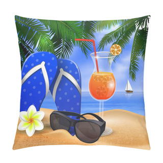 Personality  Exotic Coconut Cocktail Pillow Covers