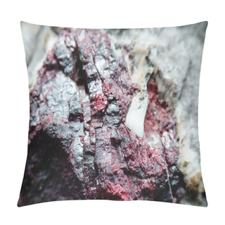 Personality  A Pink Stone Example Of Cinnabar Mineral Pillow Covers