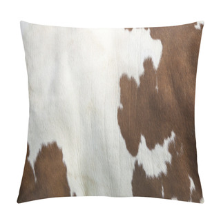 Personality  Cowhide On Side Of Red And White Cow Pillow Covers