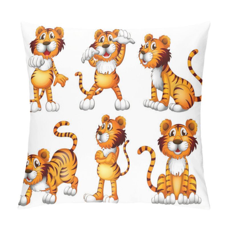 Personality  Six positions of a tiger pillow covers