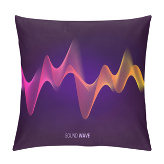 Personality  Vector Sound Wave Flow. Voice And Sound Recognition Concept. Stock Vector Illustration In High-tech Style. Pillow Covers