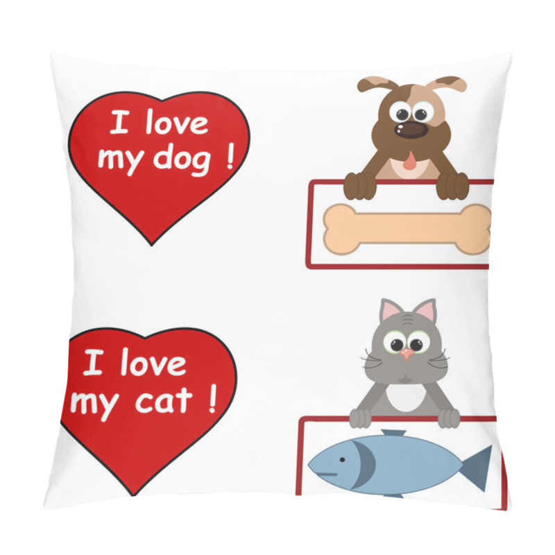 Personality  I love my dog , cat pillow covers