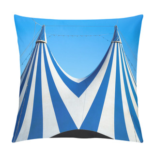 Personality  Circus Tent Stripped Blue And White Pillow Covers