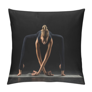 Personality  Woman Standing In Yoga Position      Pillow Covers