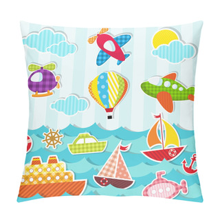 Personality  Sea And Air Transport Pillow Covers