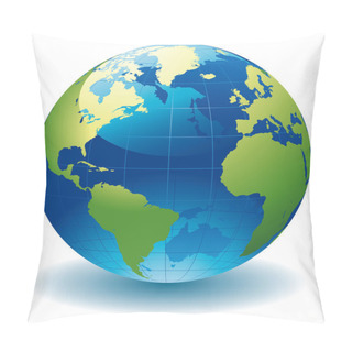 Personality  Globe Of The World Pillow Covers
