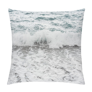 Personality  Waves Splash On Sea Shore In Summer  Pillow Covers