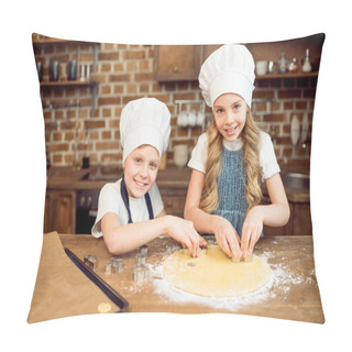 Personality  Kids Making Shaped Cookies Pillow Covers