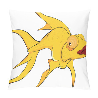 Personality  Gold Tropical Small Fish Pillow Covers