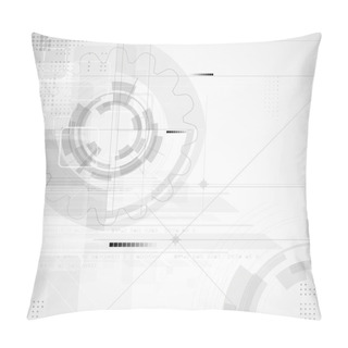 Personality  Abstract Light Circuit Gear High Technology Business Background Pillow Covers