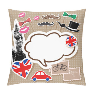 Personality  London Doodles Vector  Illustration  Pillow Covers