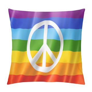 Personality  Rainbow Peace Flag Pillow Covers