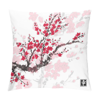 Personality  Card With Sakura Flowers  Pillow Covers