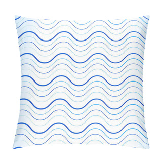 Personality  Abstract Background, Pattern With Wavy, Waving Blue Lines. Can B Pillow Covers