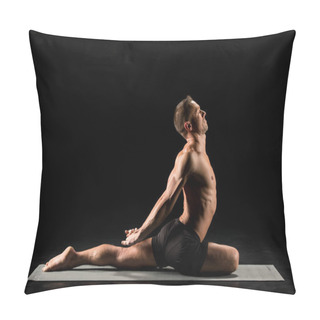 Personality  Man Sitting In Yoga Position Pillow Covers