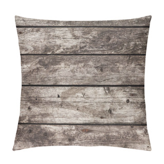 Personality  Background Of Old Wooden Gray, Brown, Shabby Boards Pillow Covers