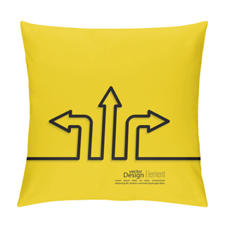Personality  Vector Abstract Background With Direction Arrow Sign. Pillow Covers