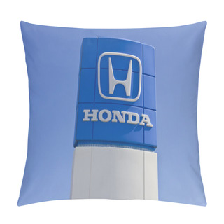 Personality  Indianapolis - Circa June 2016: Honda Motor Co. Logo And Sign. Honda Manufactures Among The Most Reliable Cars In The World I Pillow Covers
