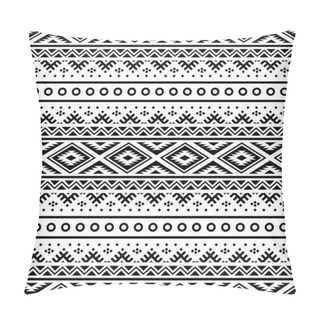 Personality  Seamless Ethnic Pattern. Traditional Tribal Pattern In Black And White Color Pillow Covers