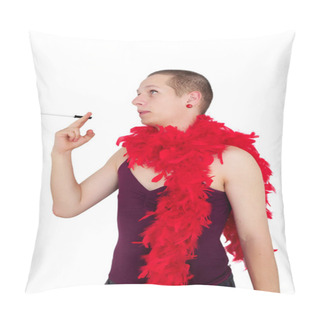 Personality  Young Man Dressed Like A Woman Pillow Covers