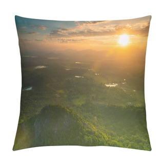 Personality  Amazing Birds Eye View. Green Landscape Of Sri Lanka. Mountainous Tea Plantations And Rice Fields In Mild Sunset Light. Beautiful Exotic Nature Of Ceylon. Pillow Covers