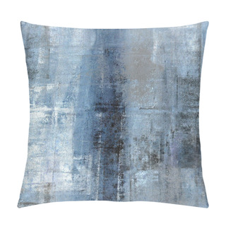 Personality  Blue And Grey Abstract Art Painting Pillow Covers