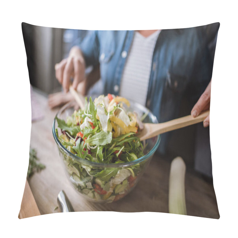 Personality  Couple Cooking Vegetable Salad  Pillow Covers