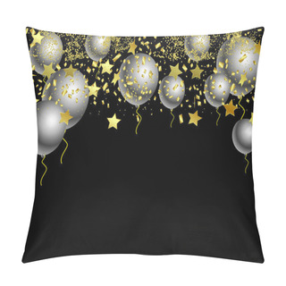 Personality  Balloons Stars Gold Crumb Pillow Covers